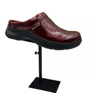 Clarks Women's ClarksPro Slip-on Clog Size 9.5 Burgundy Slip-resistant Flexible